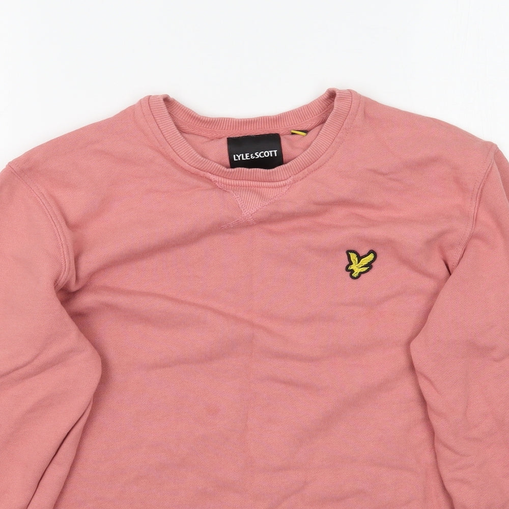 Lyle & Scott Mens Pink   Pullover Sweatshirt Size XS