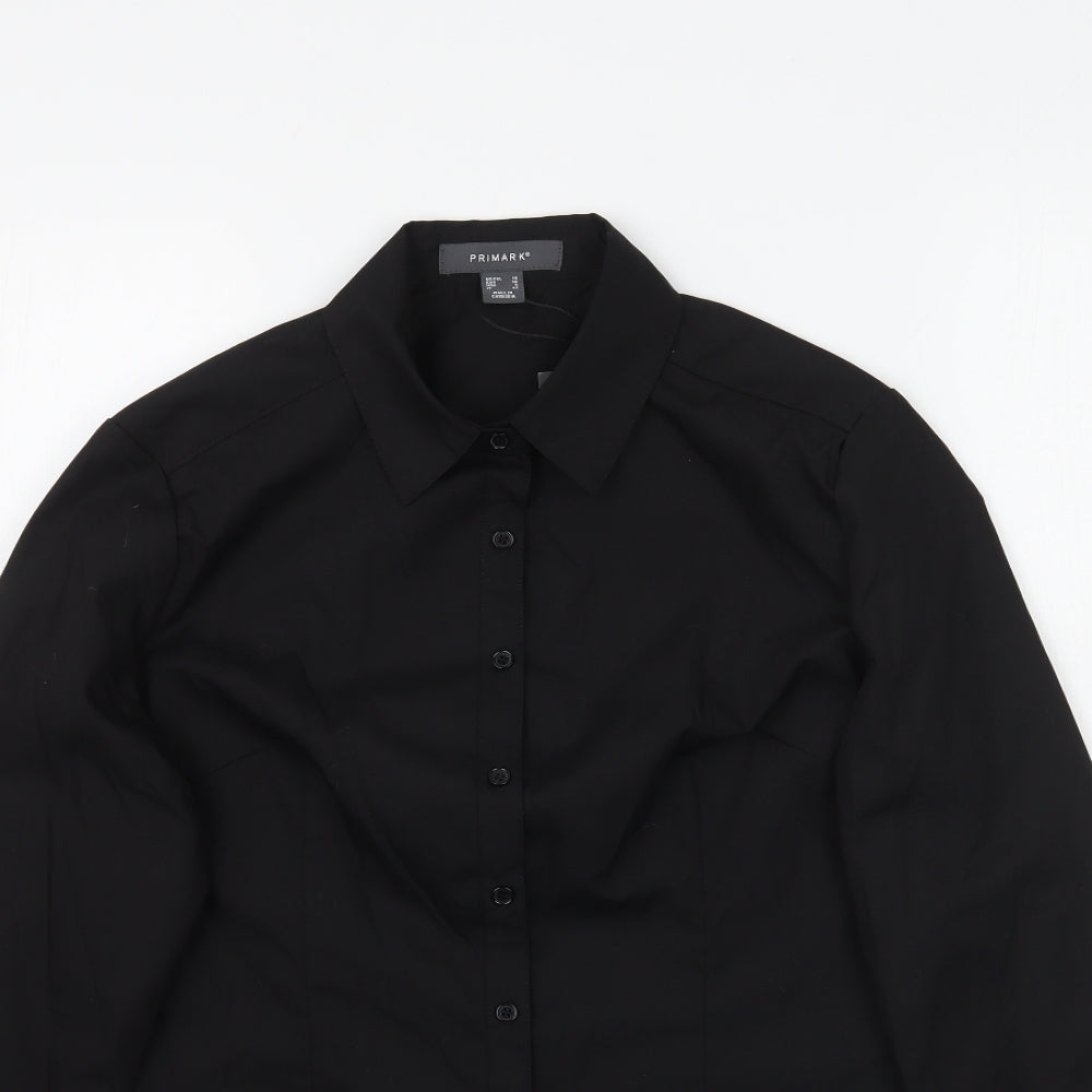 Primark Womens Black   Basic Button-Up Size 10