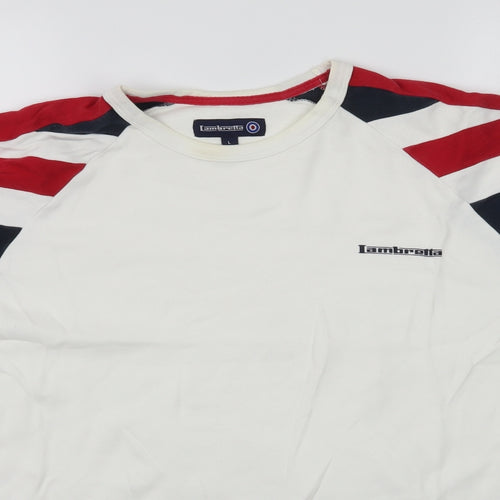 Iambretta Mens White    T-Shirt Size L