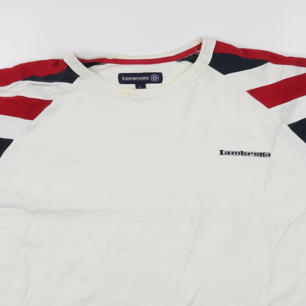 Iambretta Mens White    T-Shirt Size L