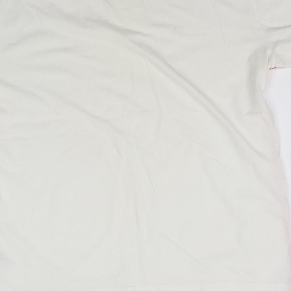 FCUK Sport Mens Ivory    T-Shirt Size L
