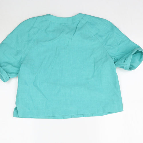 Whim! Womens Blue   Basic Button-Up Size 14