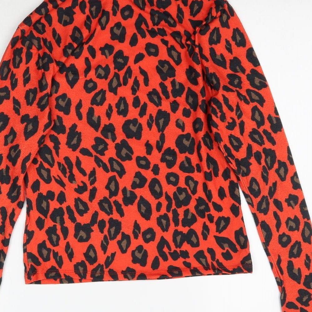 Primark Womens Multicoloured Animal Print  Basic T-Shirt Size XS
