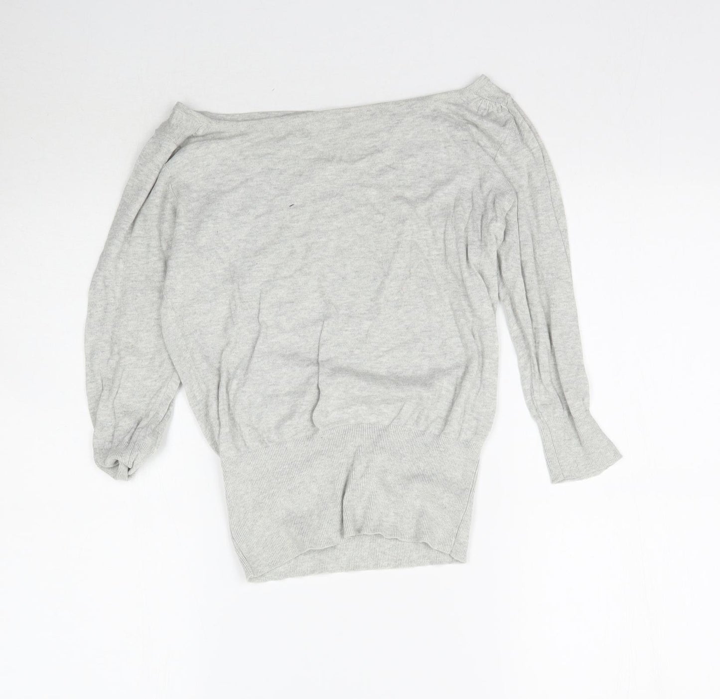 Preworn Womens Grey  Knit Basic Blouse Size S