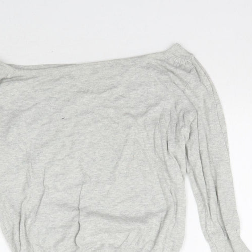 Preworn Womens Grey  Knit Basic Blouse Size S