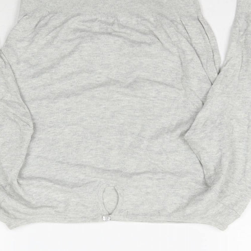 Preworn Womens Grey  Knit Basic Blouse Size S