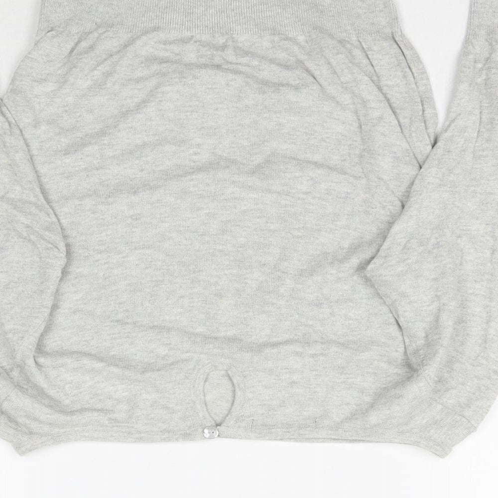 Preworn Womens Grey  Knit Basic Blouse Size S