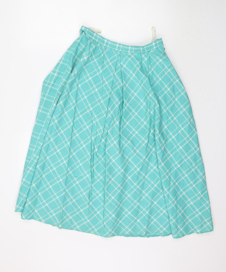 Whim! Womens Green   A-Line Skirt Size 14  - Mint Green / Blue