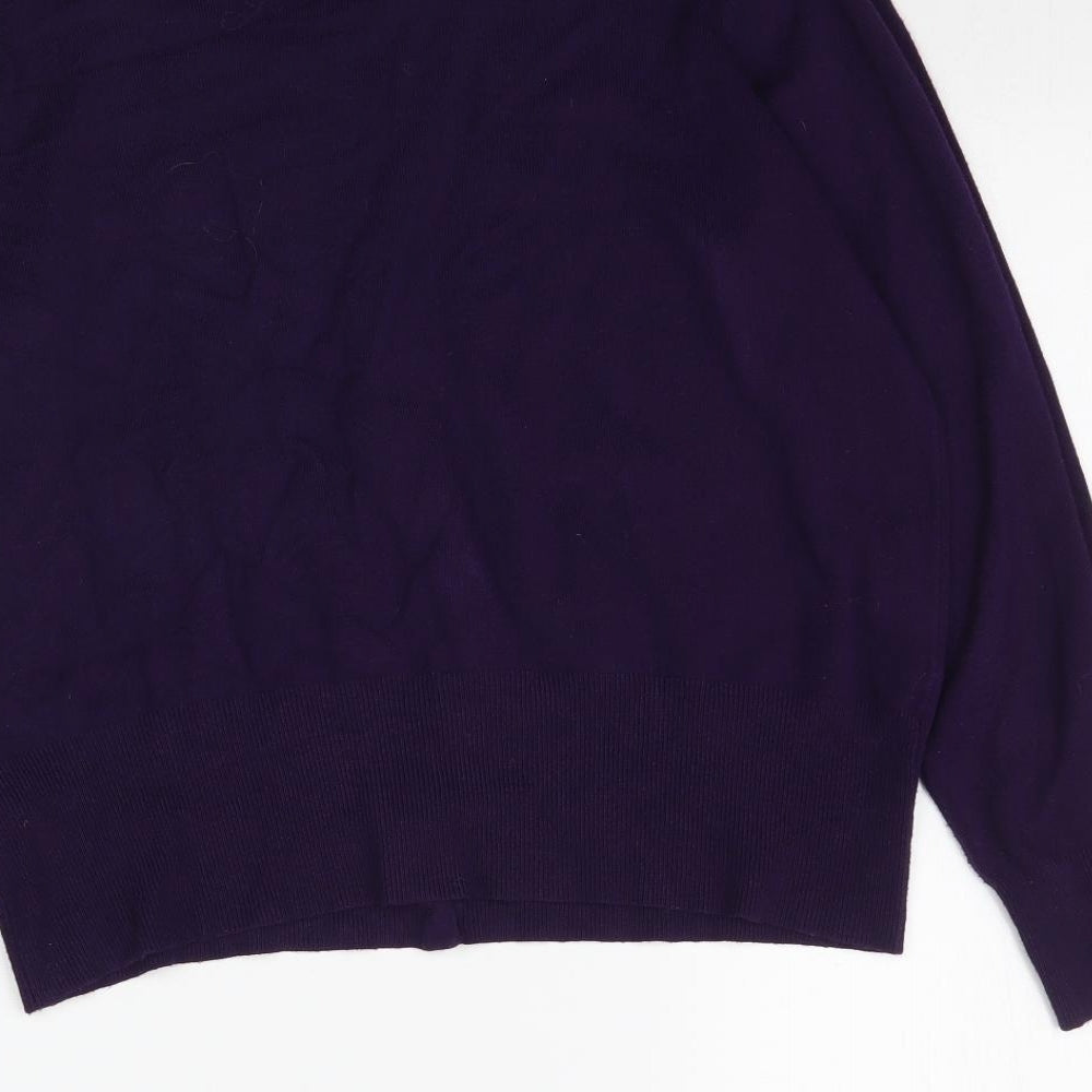 Marks and Spencer Womens Purple  Knit Cardigan Jumper Size 16