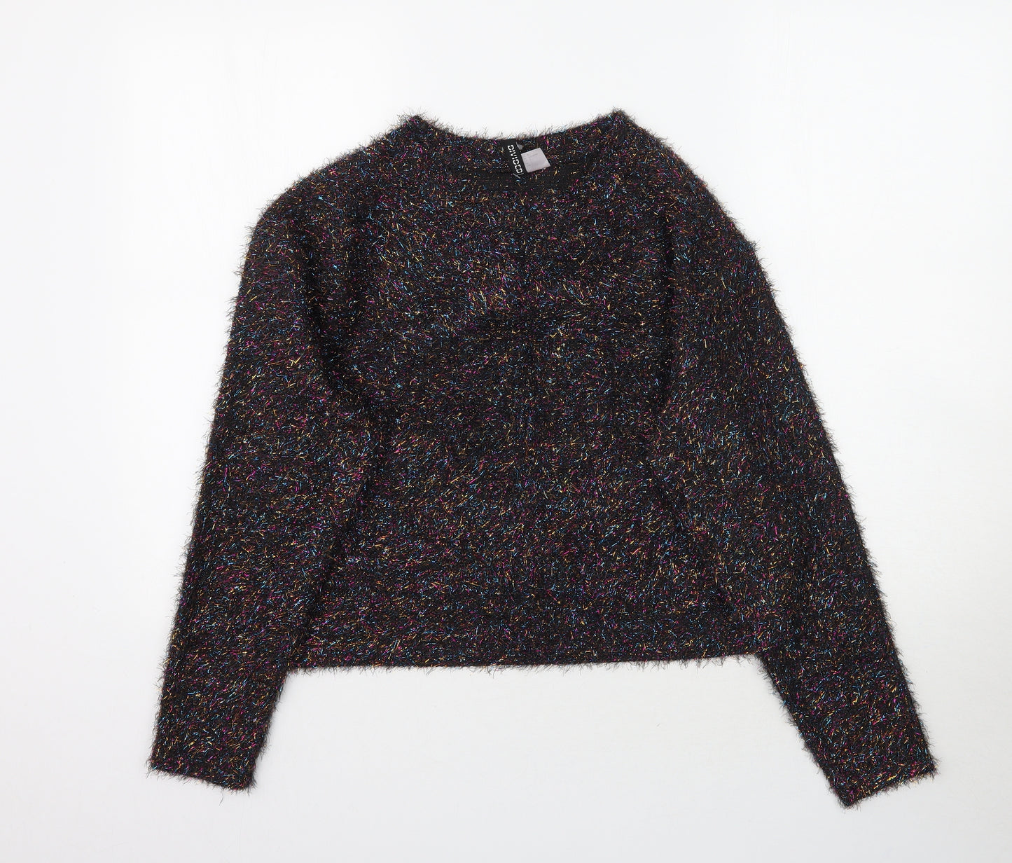 H&M Womens Black   Pullover Jumper Size L  - Sparkly