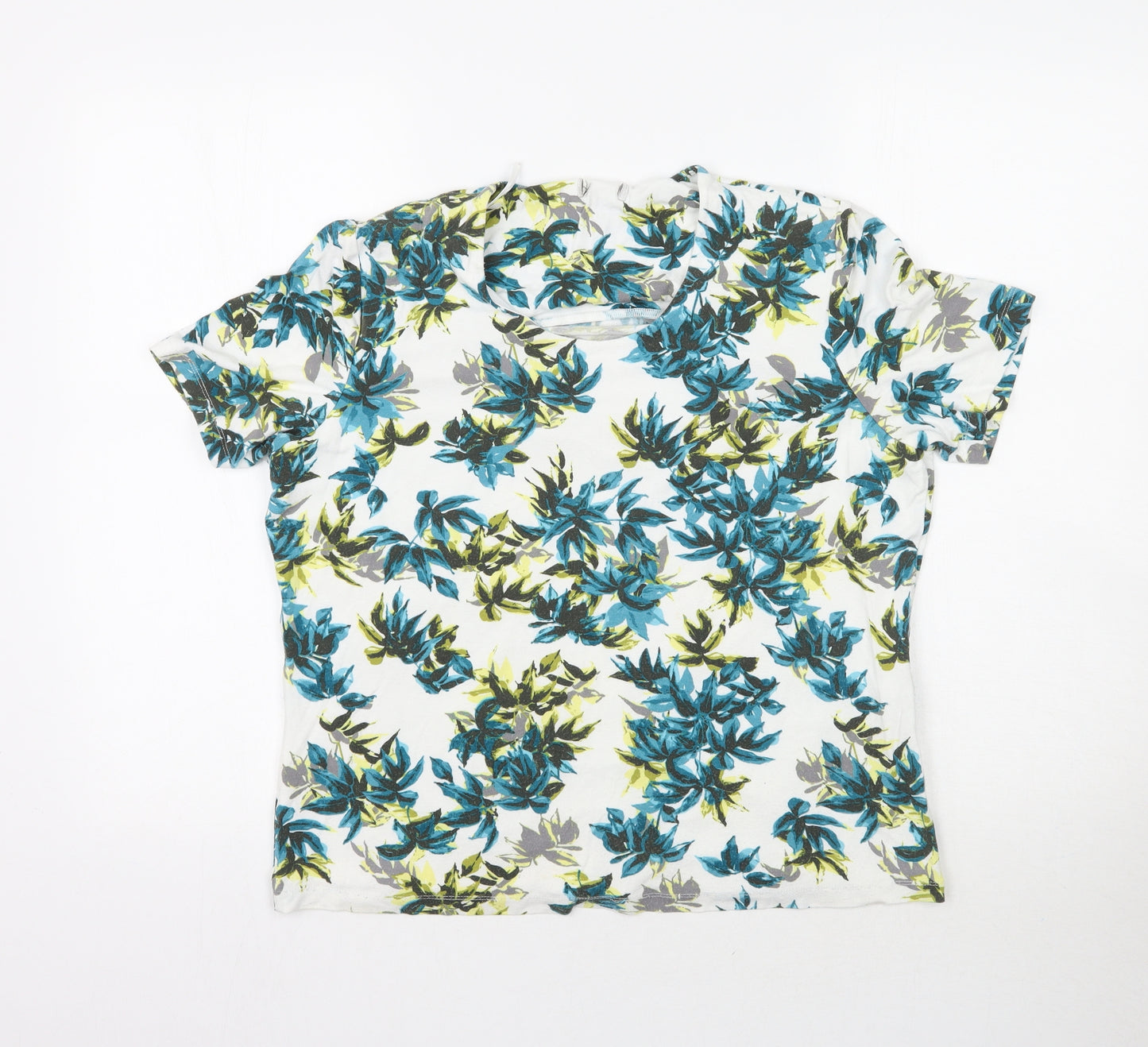 Preworn Womens Multicoloured Floral  Basic T-Shirt Size 16