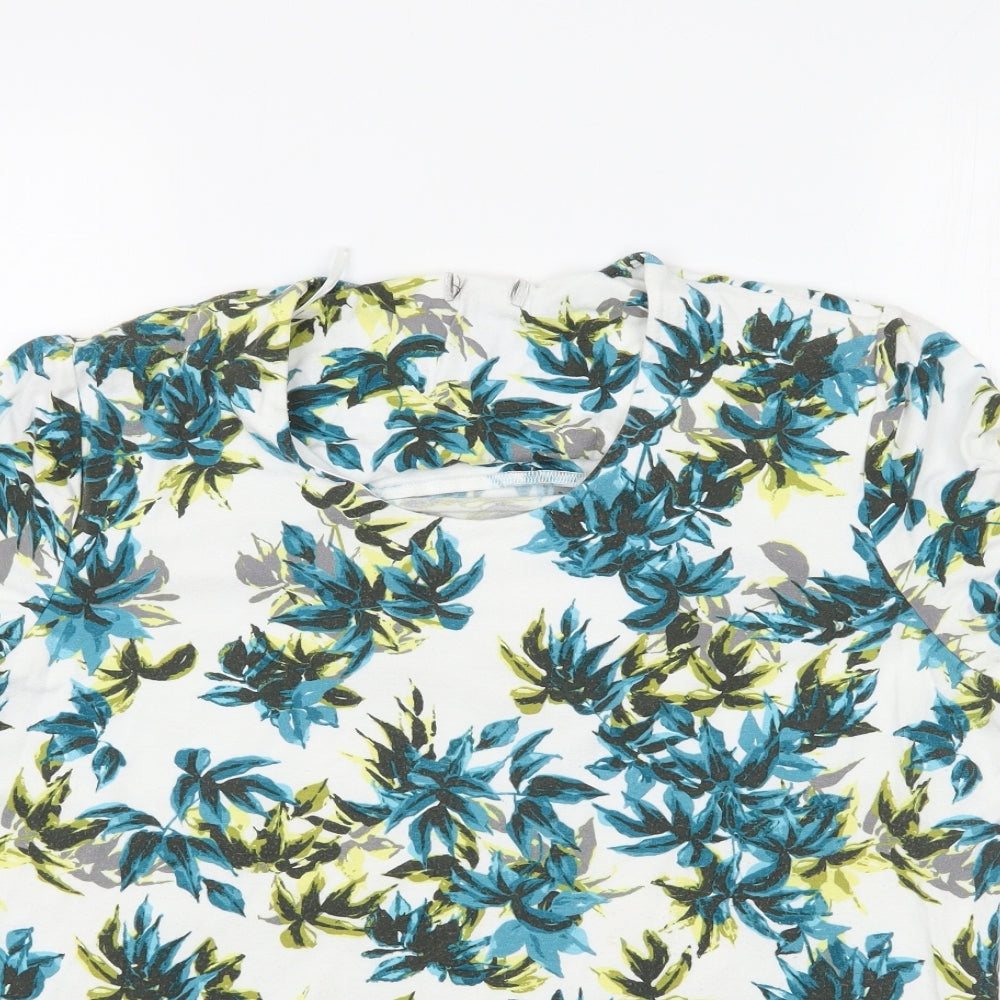 Preworn Womens Multicoloured Floral  Basic T-Shirt Size 16