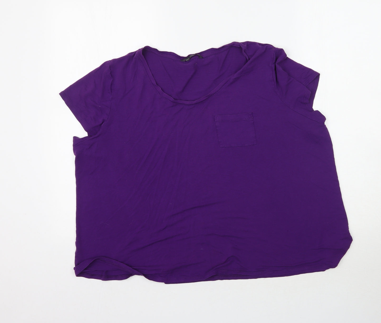 Marks and Spencer Womens Purple   Basic T-Shirt Size 24