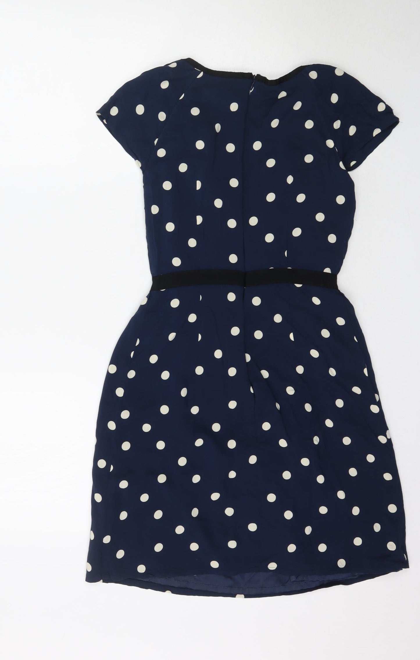 Boden Womens Blue Polka Dot  Mini  Size 8
