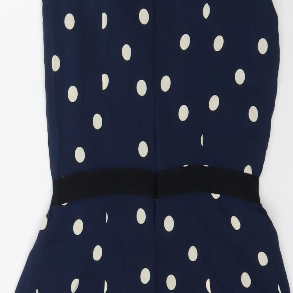Boden Womens Blue Polka Dot  Mini  Size 8