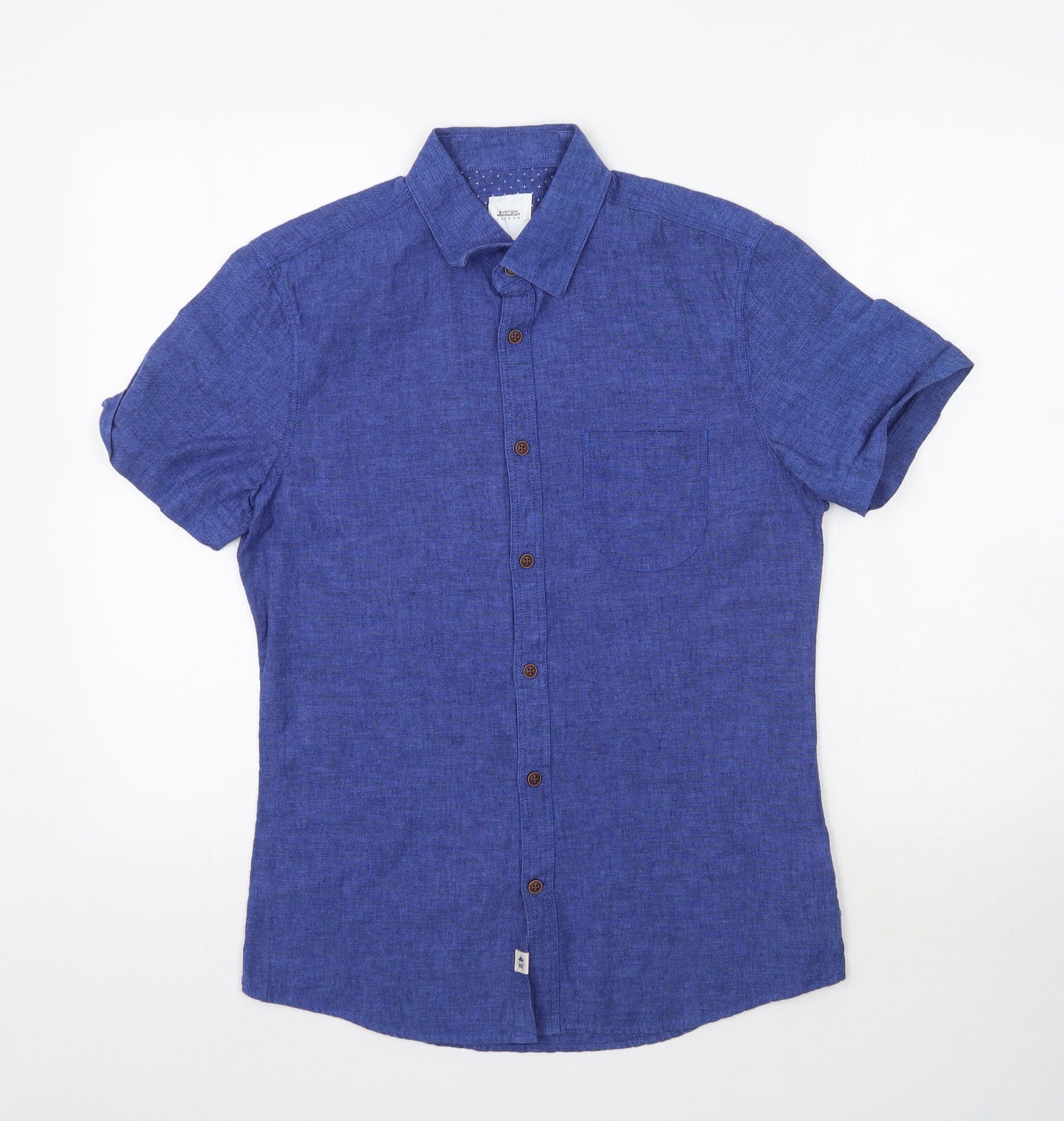 Burton Mens Blue    Button-Up Size S