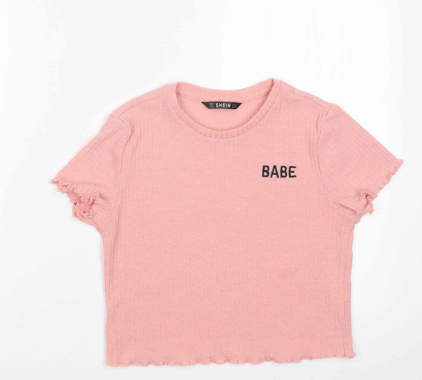 SheIn Womens Pink   Cropped T-Shirt Size M