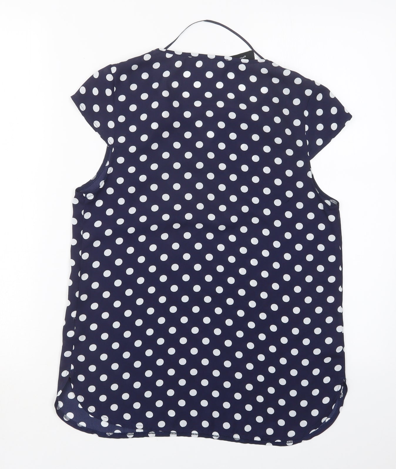 Atmosphere Womens Blue Polka Dot  Basic Blouse Size 8
