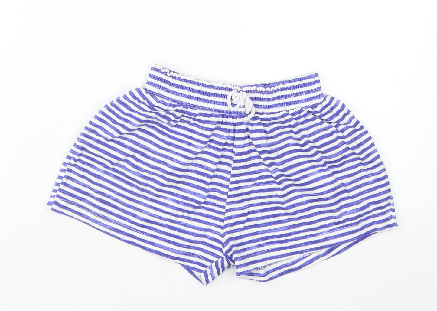TU Girls Blue Striped  Bermuda Shorts Size 2-3 Years