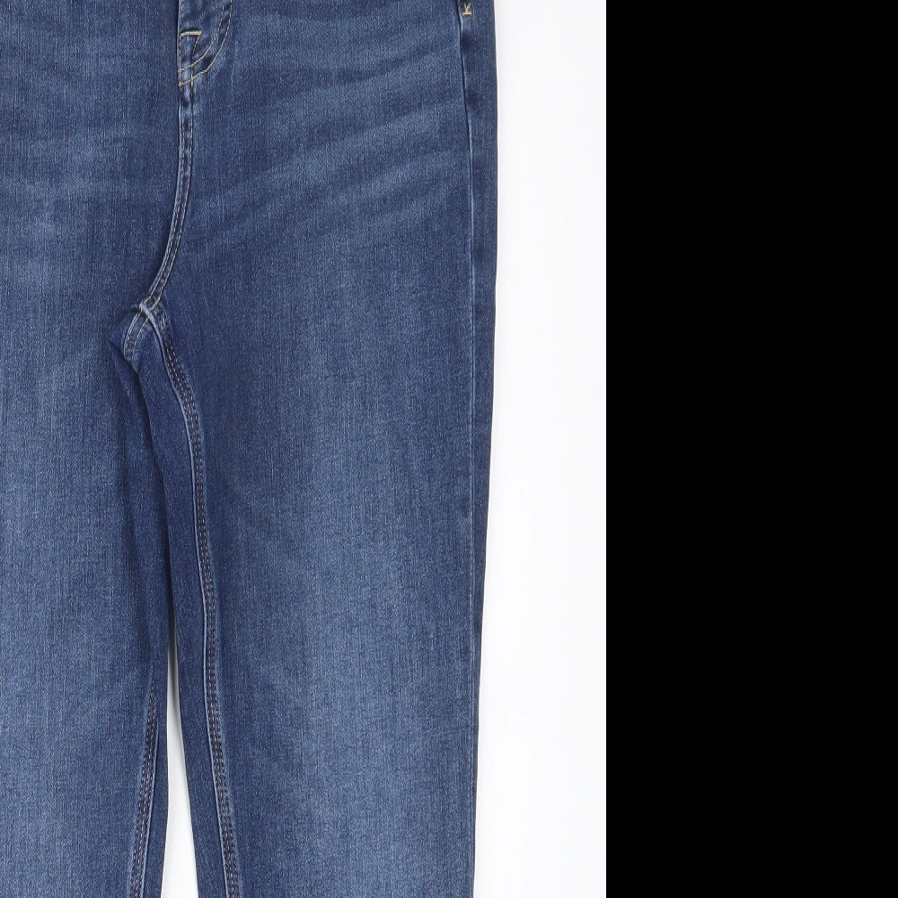 Marks and Spencer Womens Blue  Denim Straight Jeans Size 14 L25.5 in