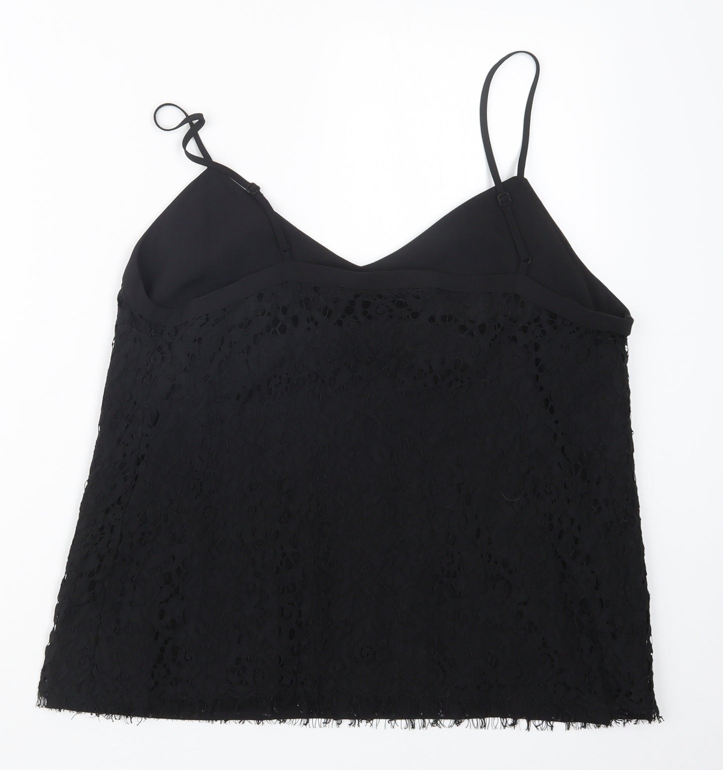 TU Womens Black  Lace Camisole Blouse Size 16