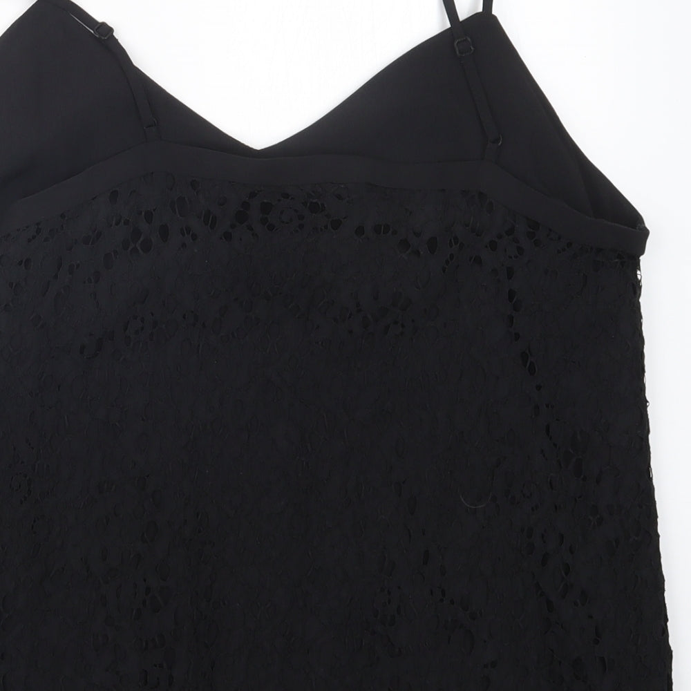 TU Womens Black  Lace Camisole Blouse Size 16