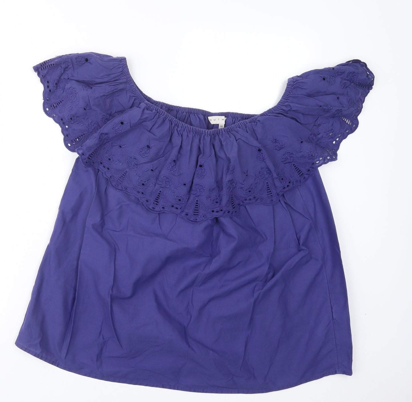 Nutmeg Womens Blue   Basic Blouse Size 18