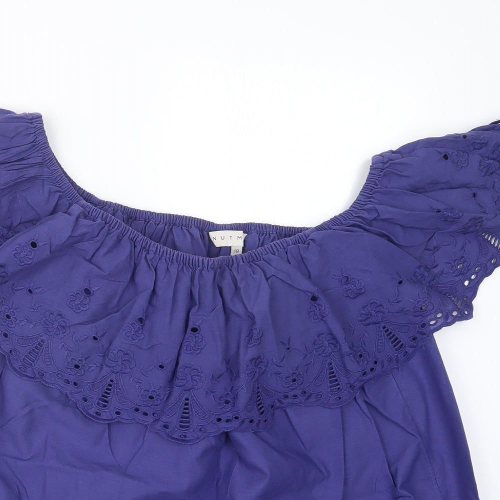 Nutmeg Womens Blue   Basic Blouse Size 18
