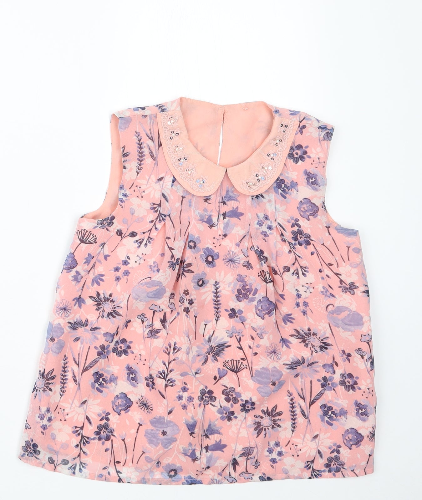 George Girls Pink Geometric  Basic Blouse Size 7-8 Years