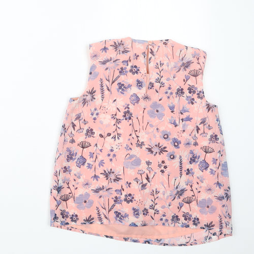 George Girls Pink Geometric  Basic Blouse Size 7-8 Years
