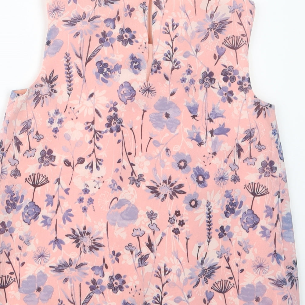 George Girls Pink Geometric  Basic Blouse Size 7-8 Years