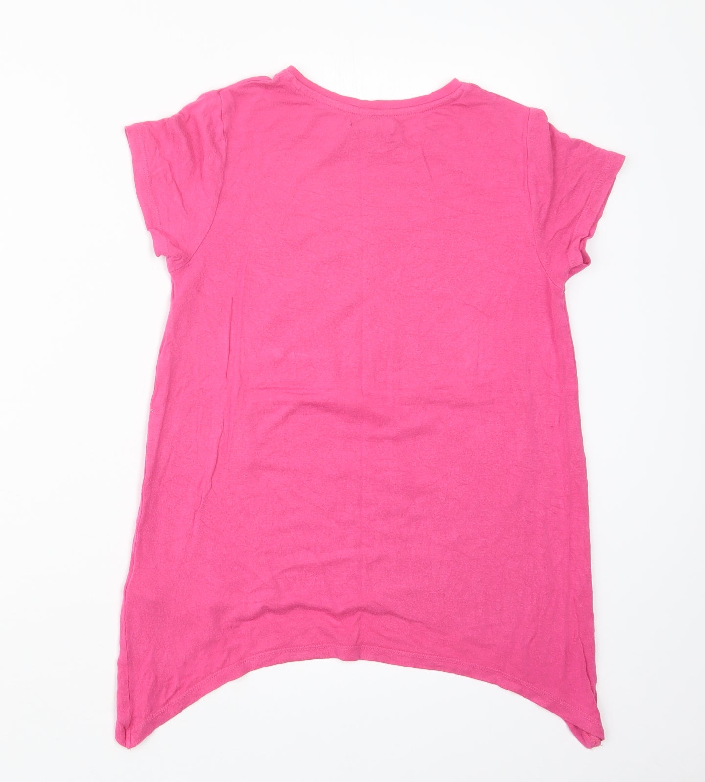 Blue Zoo Girls Pink   Basic T-Shirt Size 11-12 Years  - Unicorn