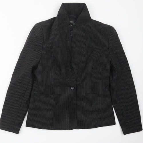 Papaya Womens Black Striped  Jacket  Size 14