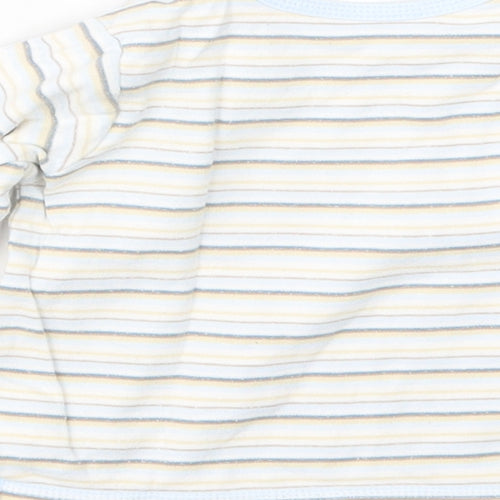 Marks and Spencer Boys Blue Striped  Basic T-Shirt Size 6-9 Months