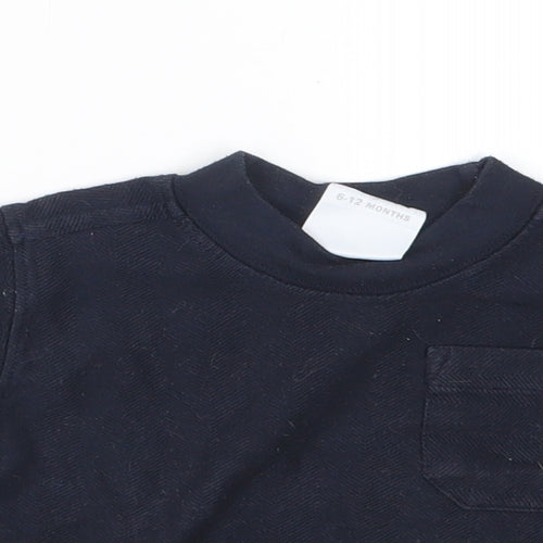 Preworn Boys Blue   Basic T-Shirt Size 6-9 Months