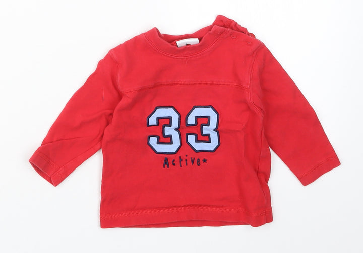 Ladybird Boys Red Pullover Jumper Size 6-9 Months