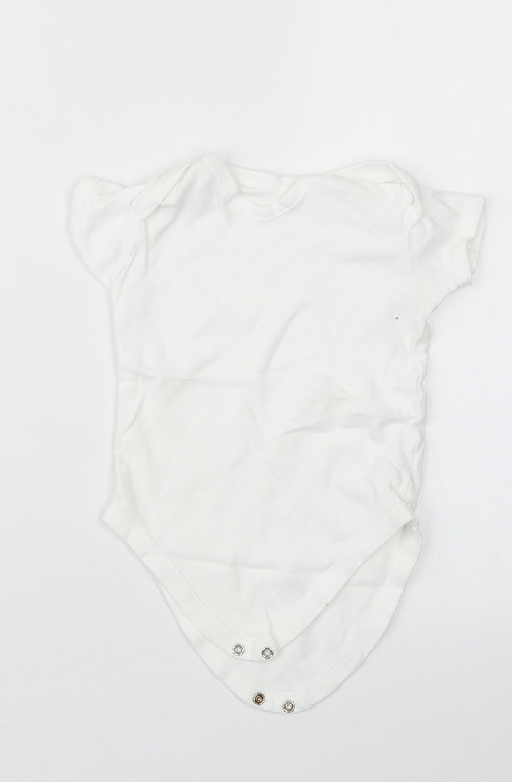 George Baby White Babygrow One-Piece Size 12-18 Months