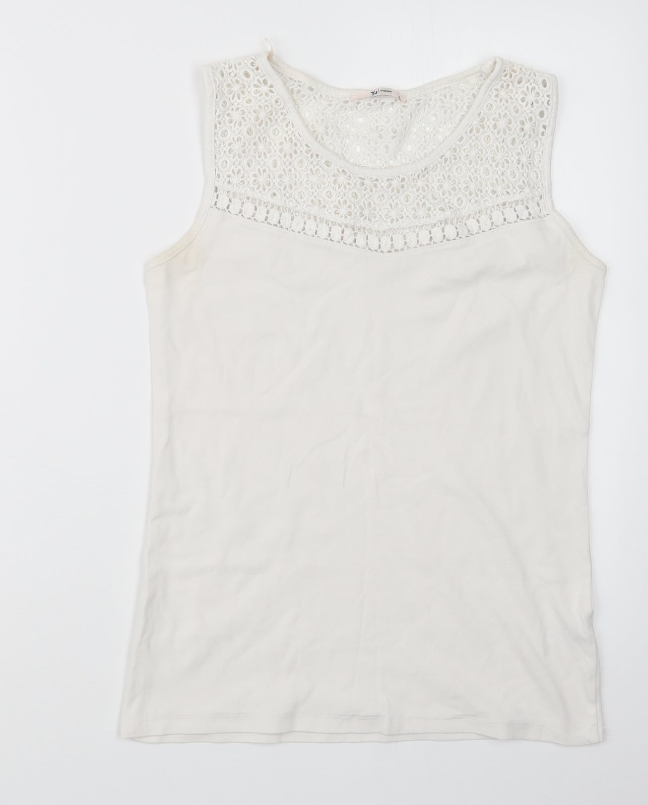 TU Womens White   Basic T-Shirt Size 12