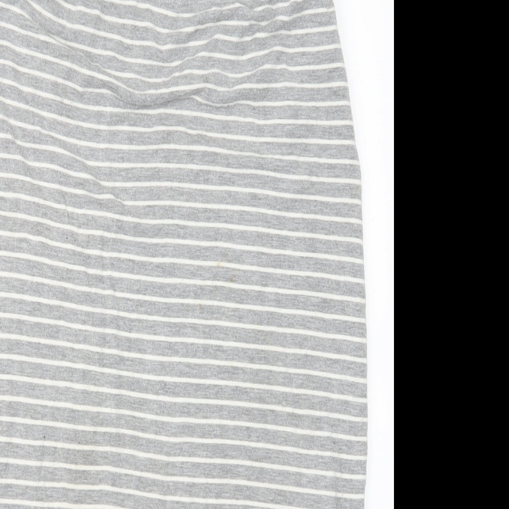 Joules Womens Grey Striped  Straight & Pencil Skirt Size 8