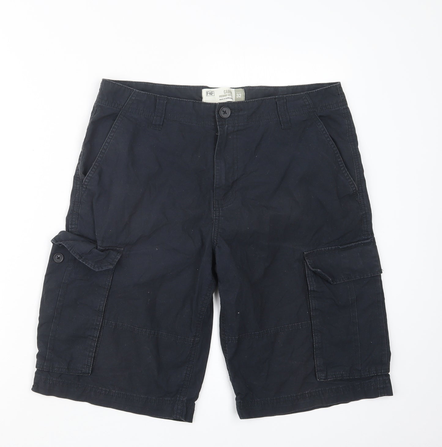 F&F Mens Blue   Cargo Shorts Size 32 in