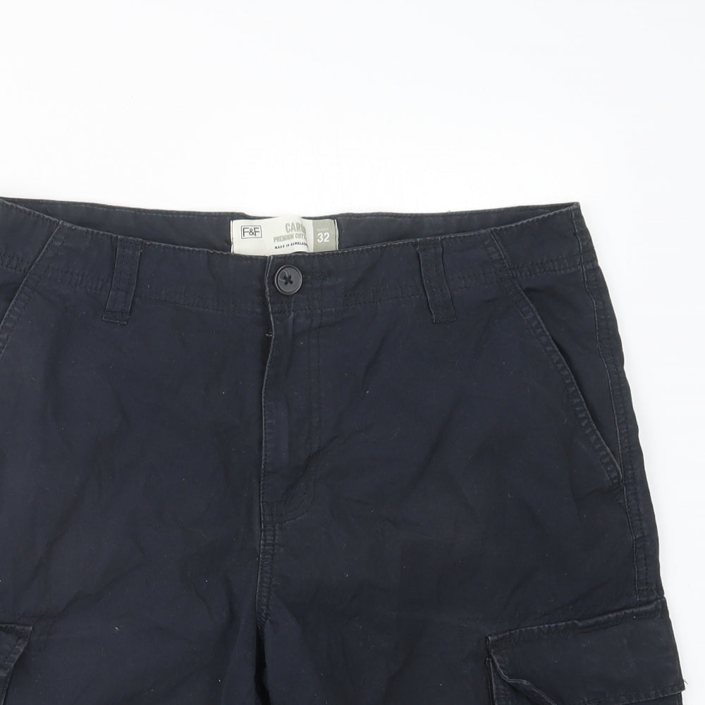 F&F Mens Blue   Cargo Shorts Size 32 in