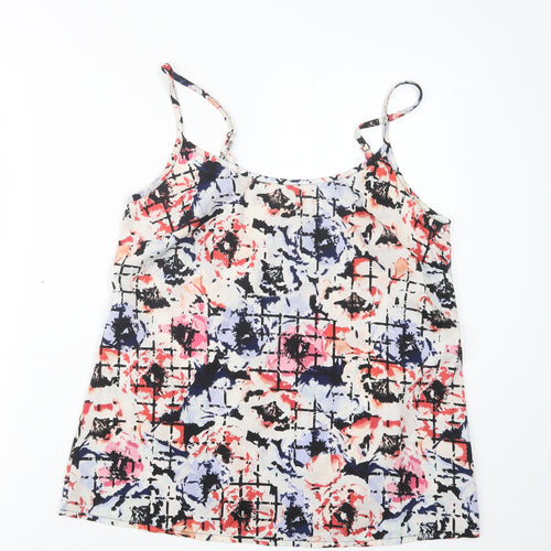 labelBe Womens Black Geometric  Basic Blouse Size 12