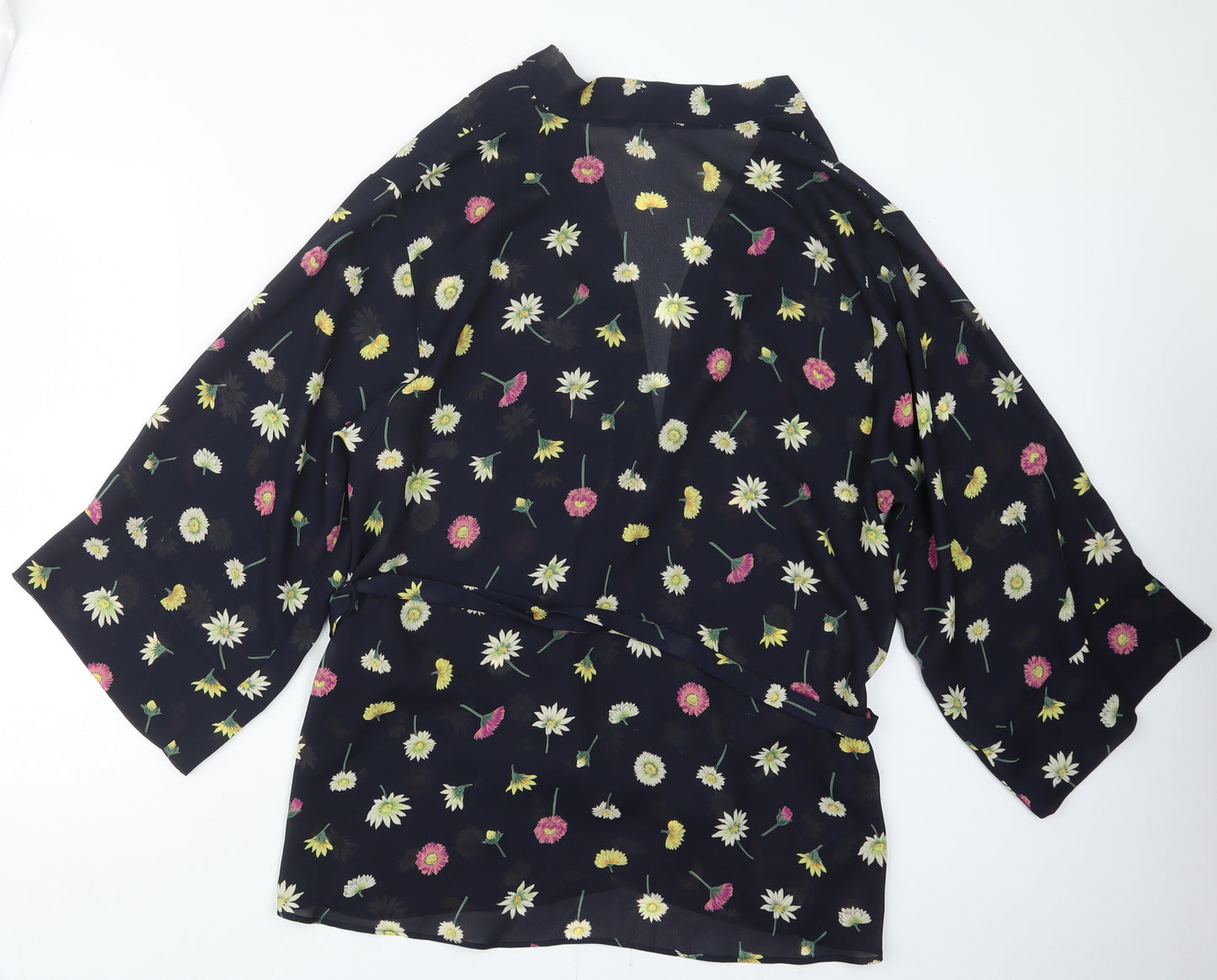 Knickerbox Womens Blue Floral  Kimono Jacket One Size