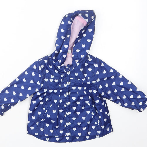 Mini Club Girls Blue Geometric  Jacket  Size 6-9 Months