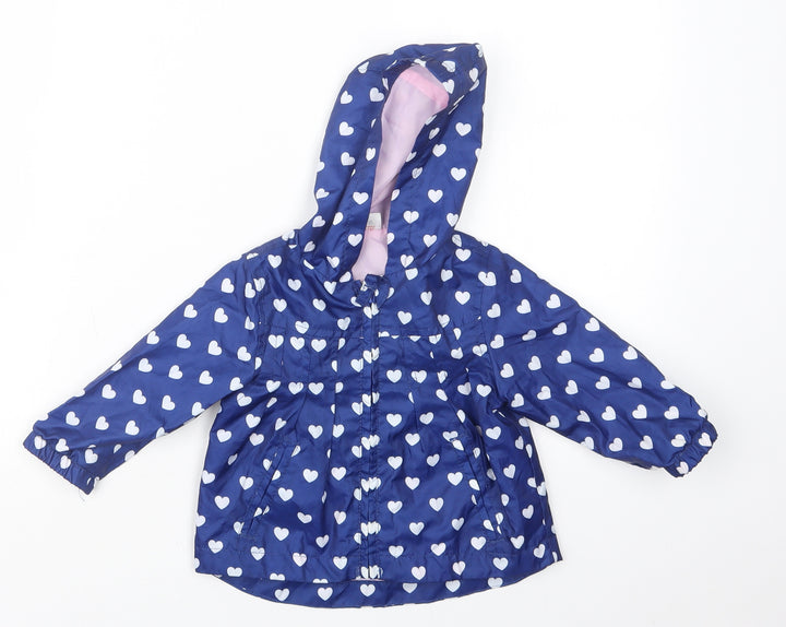 Mini Club Girls Blue Geometric  Jacket  Size 6-9 Months