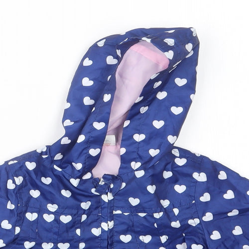 Mini Club Girls Blue Geometric  Jacket  Size 6-9 Months