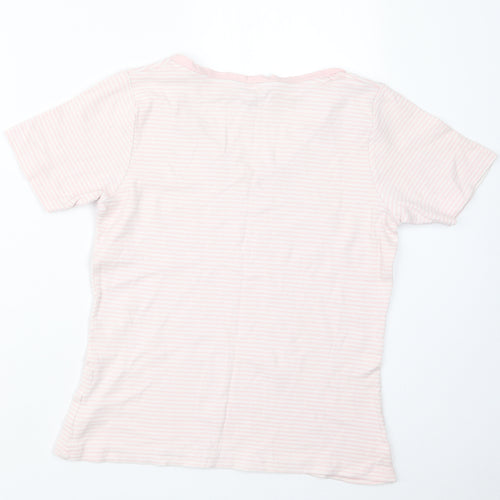 Hawkshead Womens Pink Striped  Basic T-Shirt Size 14
