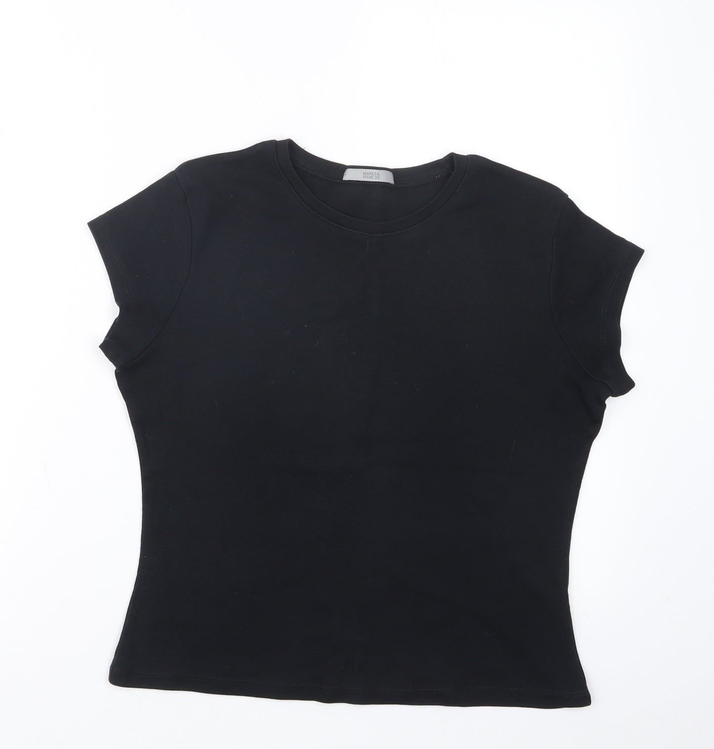 Marks and Spencer Womens Black   Basic T-Shirt Size 16