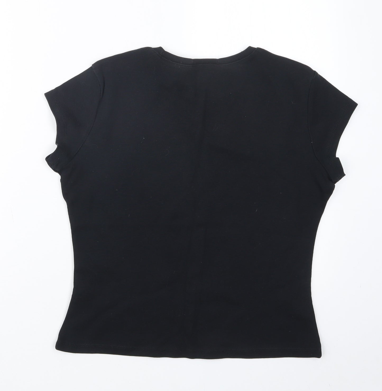 Marks and Spencer Womens Black   Basic T-Shirt Size 16