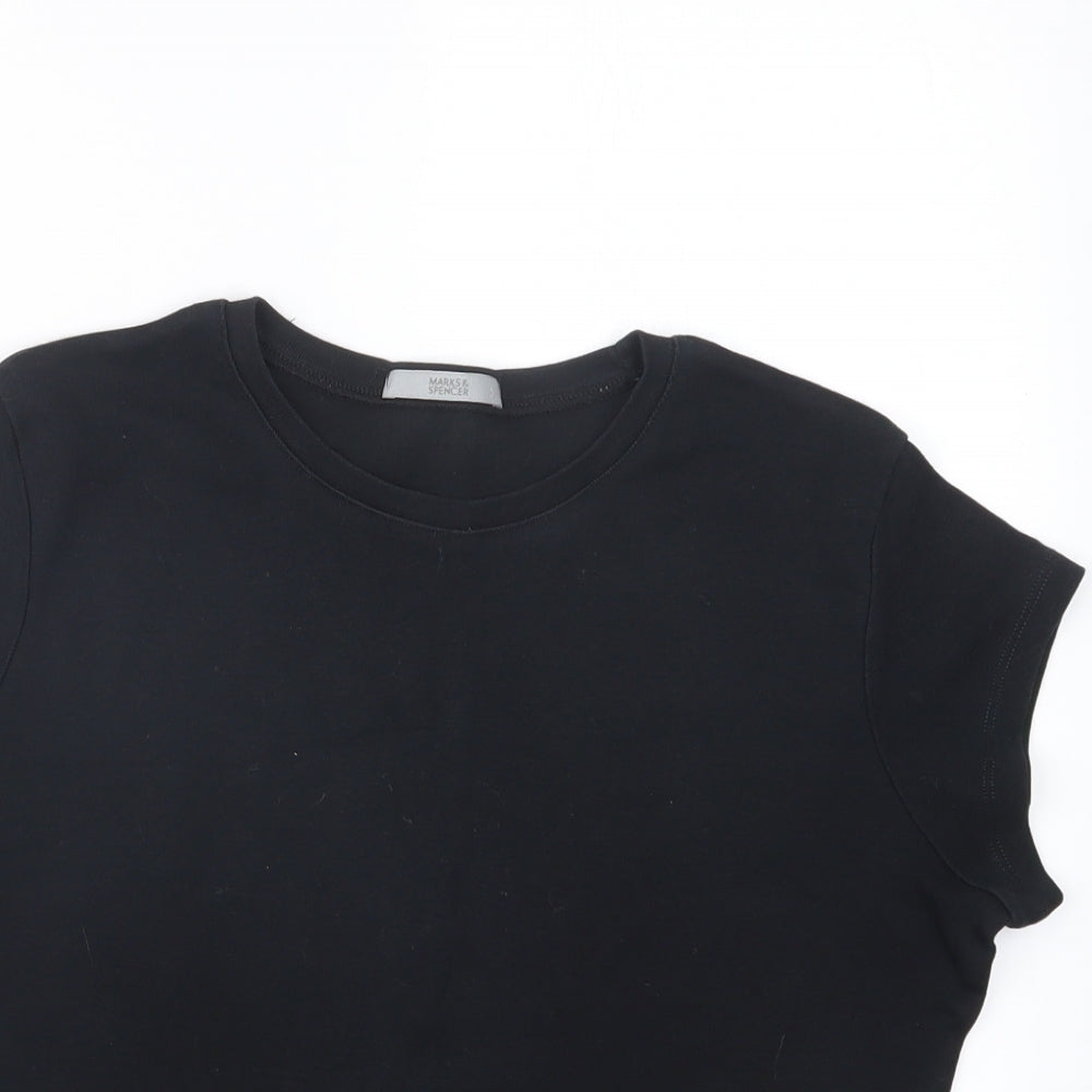 Marks and Spencer Womens Black   Basic T-Shirt Size 16